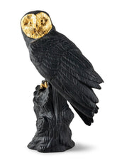 Owl Sculpture, Black/Gold - Limited Edition